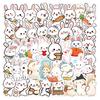 60 Cute Rabbit Cartoon Stickers - Waterproof DIY Decor for Thermos, Luggage, and More