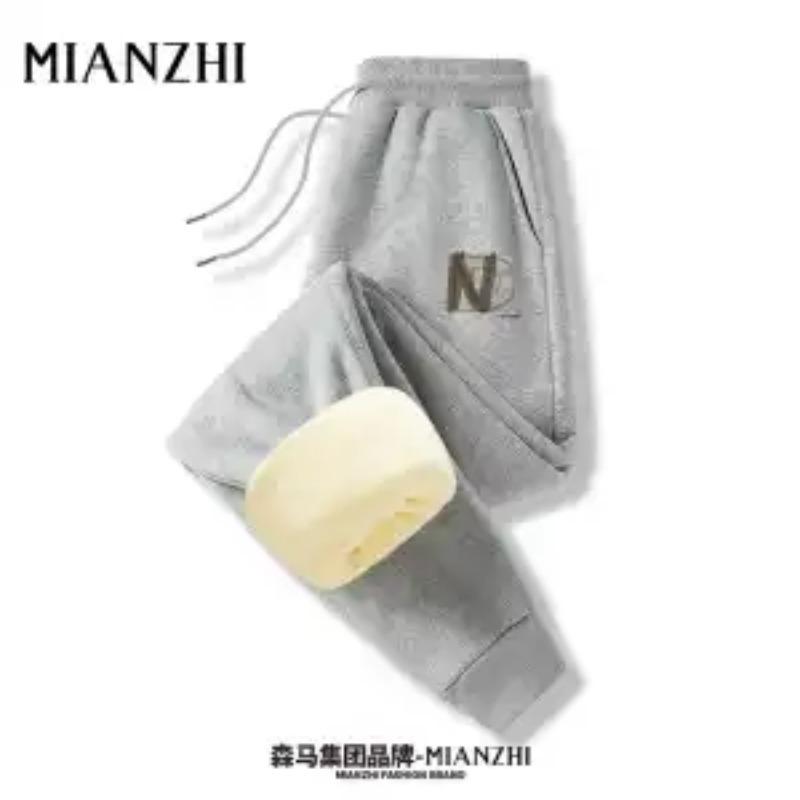 

Трендовые флисовые спортивные штаны бренда, брюки для зимних видов спорта, осенне-зимний стиль, универсальные, теплые и утолщенные леггинсы S серый