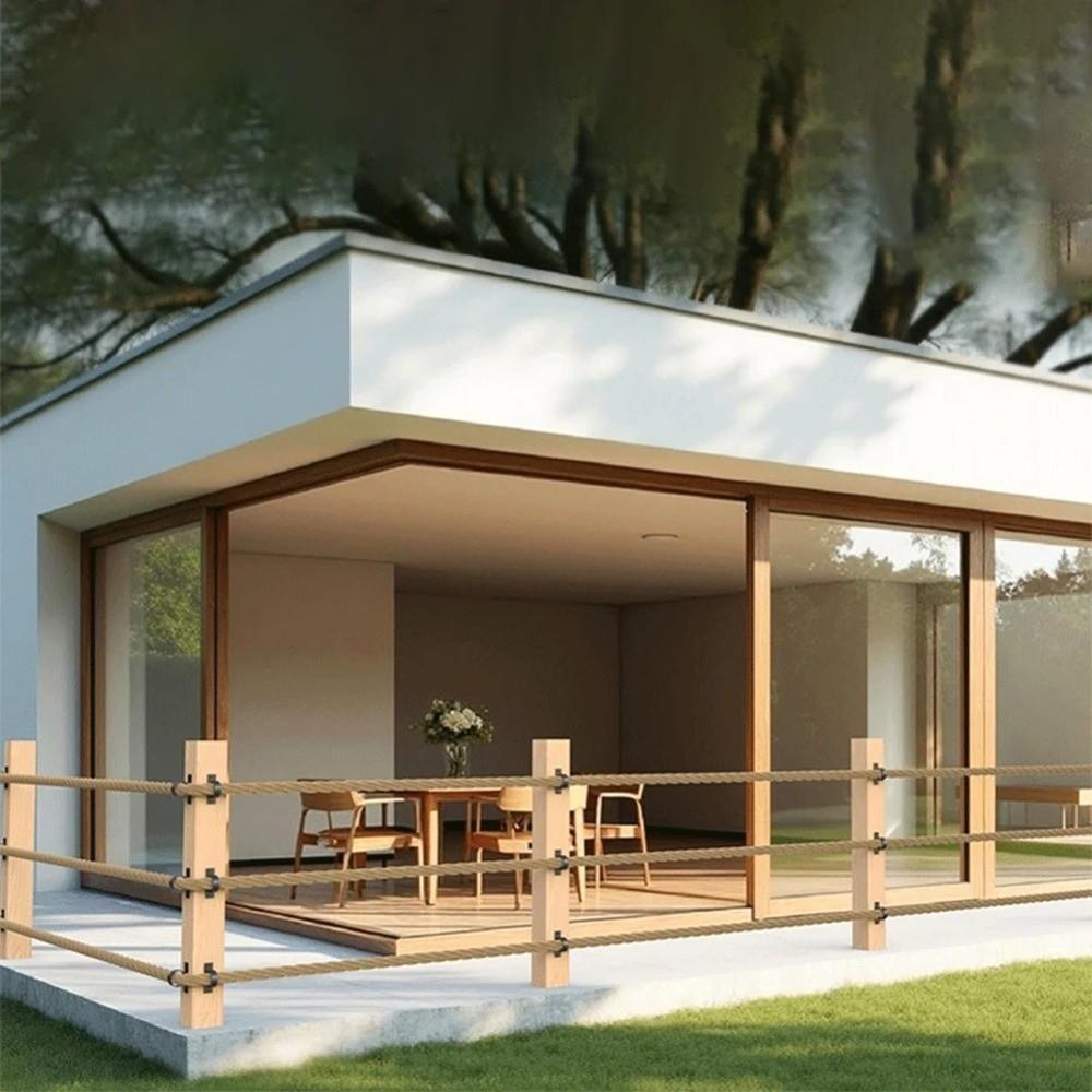 5 Stück Edelstahl Seilzaunhalter Schwarzer Seilhalter Für Haus Garten Werkzeugzubehör
