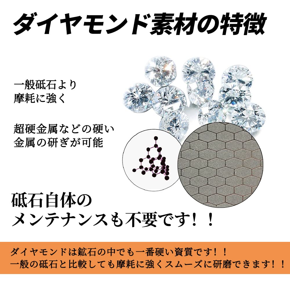 GOKEI Double-Sided Diamond Sharpening Stone #400/#1000 203 X 70 X 8mm 907g Finishing Knife Sharpening Stone Diamond Sharpening Stone Ceramic Sharpenin