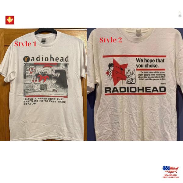 Футболка Radiohead Базовая Off White Унисекс S-5XL Мужская Женская Унисекс XXL