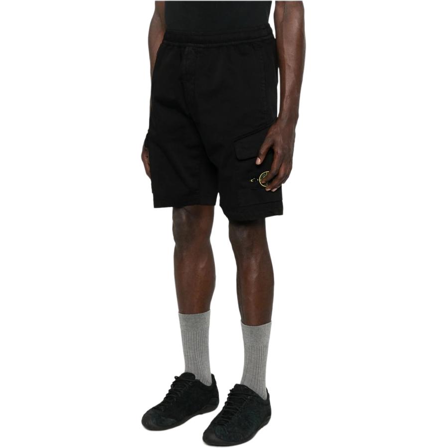 STONE ISLAND Compass badge Cargo Shorts K1S15L100L03S0012V0029BLACK