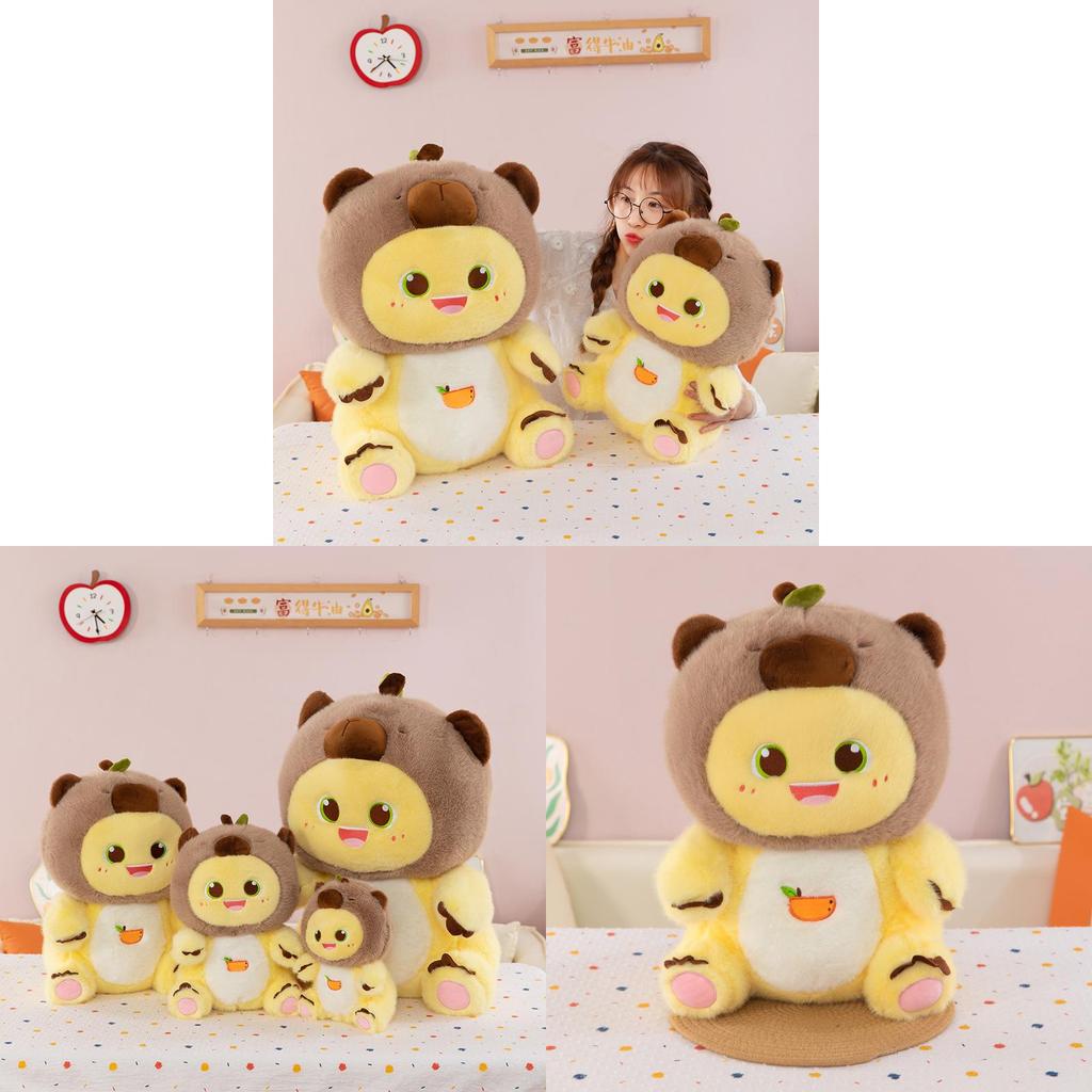 Cute Yellow Dragon Plush Doll With Capybara Design For Kids And Collectors