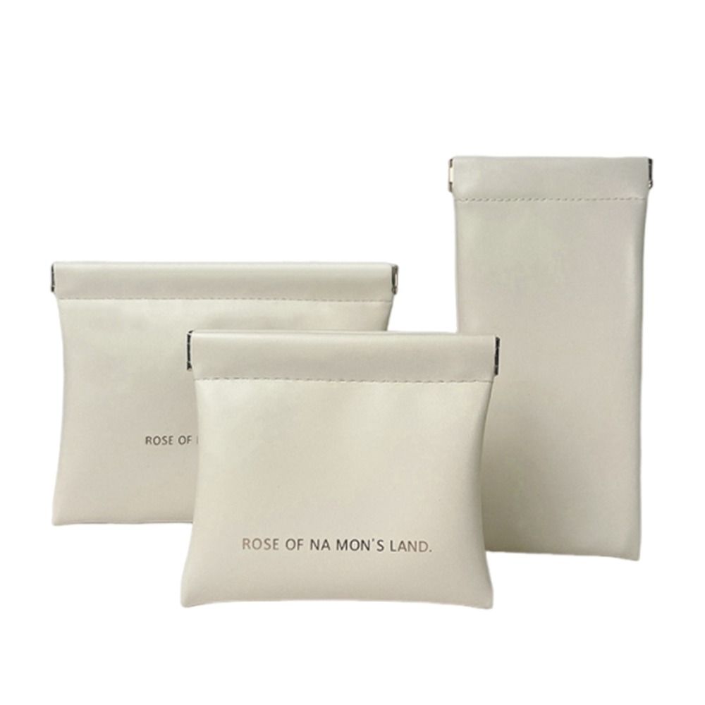 Fashion With Inner Bag Lipstick Makeup Bag Simple Mini Jewelry Handbag Travel PU Storage Bag for Women Girls