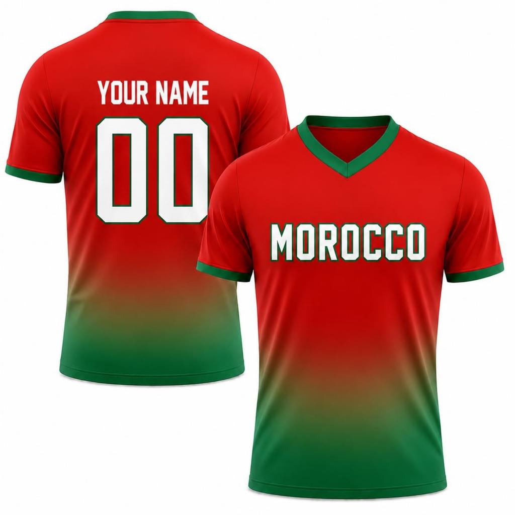 Customizable Soccer Jersey Shirt with Personalized and Number Breathable Fabric Short Sleeve V Neck Sports Top for Men Women
