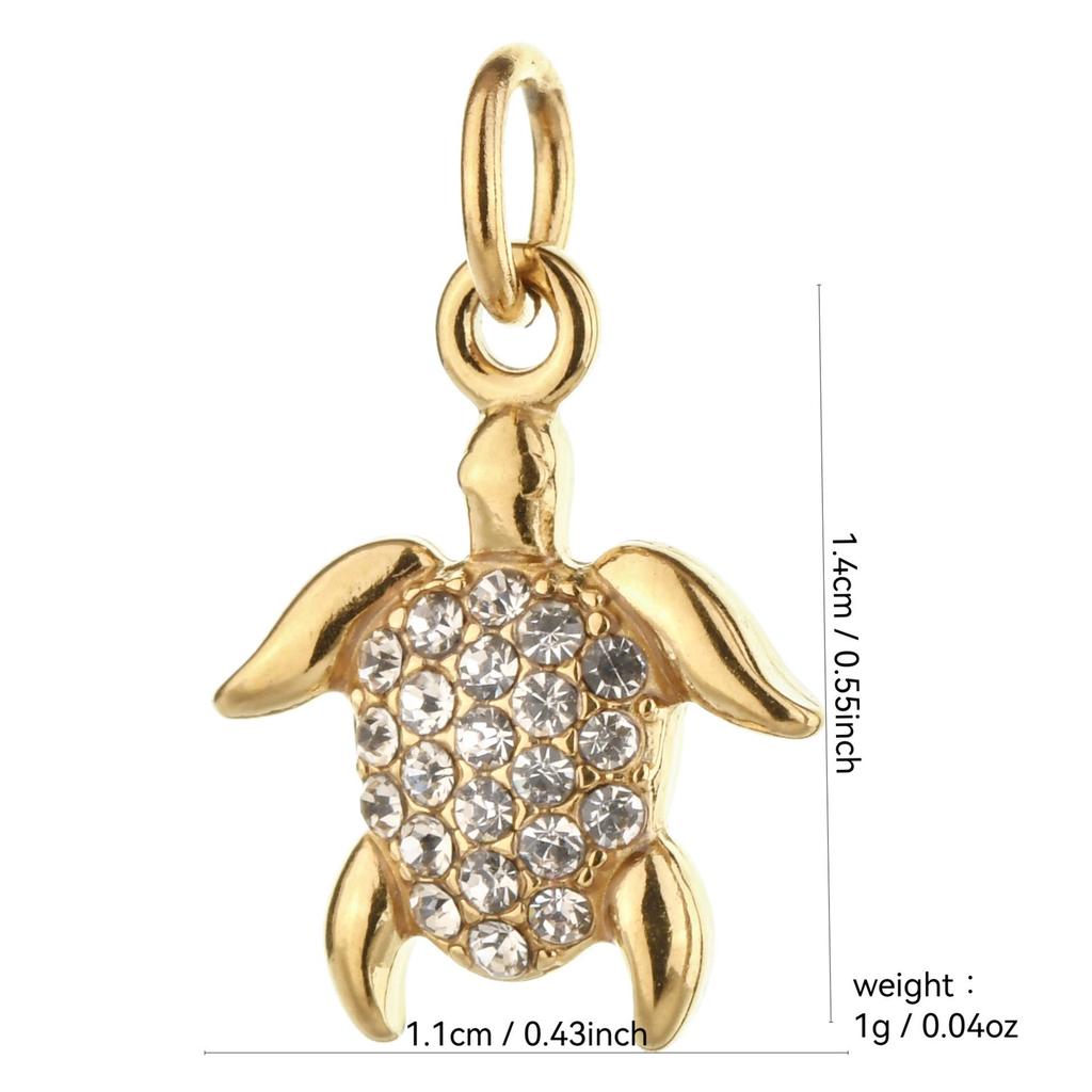 Colorful Temperament Stainless Steel Coconut Tree and Flower Pendant for Jewelry and Keychains