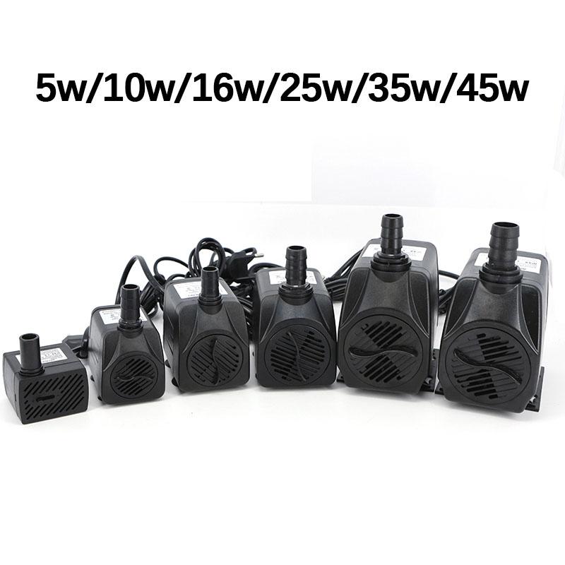 3/5/10/16/25/35/45W Submersible Water mirco Pump EU 220v for Water Garden Hydroponic Systems Aquarium Table top Fountains Pon