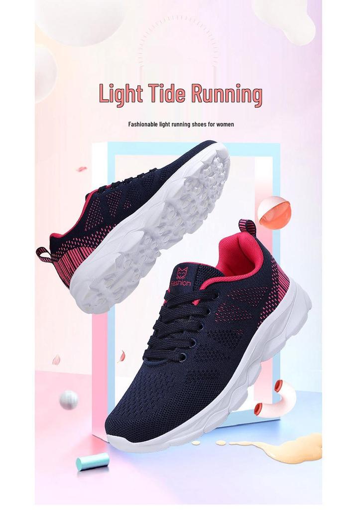 Women's Lightweight Mesh Walking Shoes - Soft Sole, Casual Style for Mothers and Elders, Perfect for Spring and Autumn
