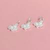 S999 Sterling Silver Butterfly Diamond Pendant Charm for DIY Crystal Bracelet & Necklace Beading.