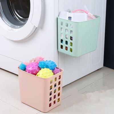 Plastic Small Dirty Laundry Basket Sundries Clothes Toy Storage Rack Organizer Container Wall-Mounted Home Bathroom Accessories