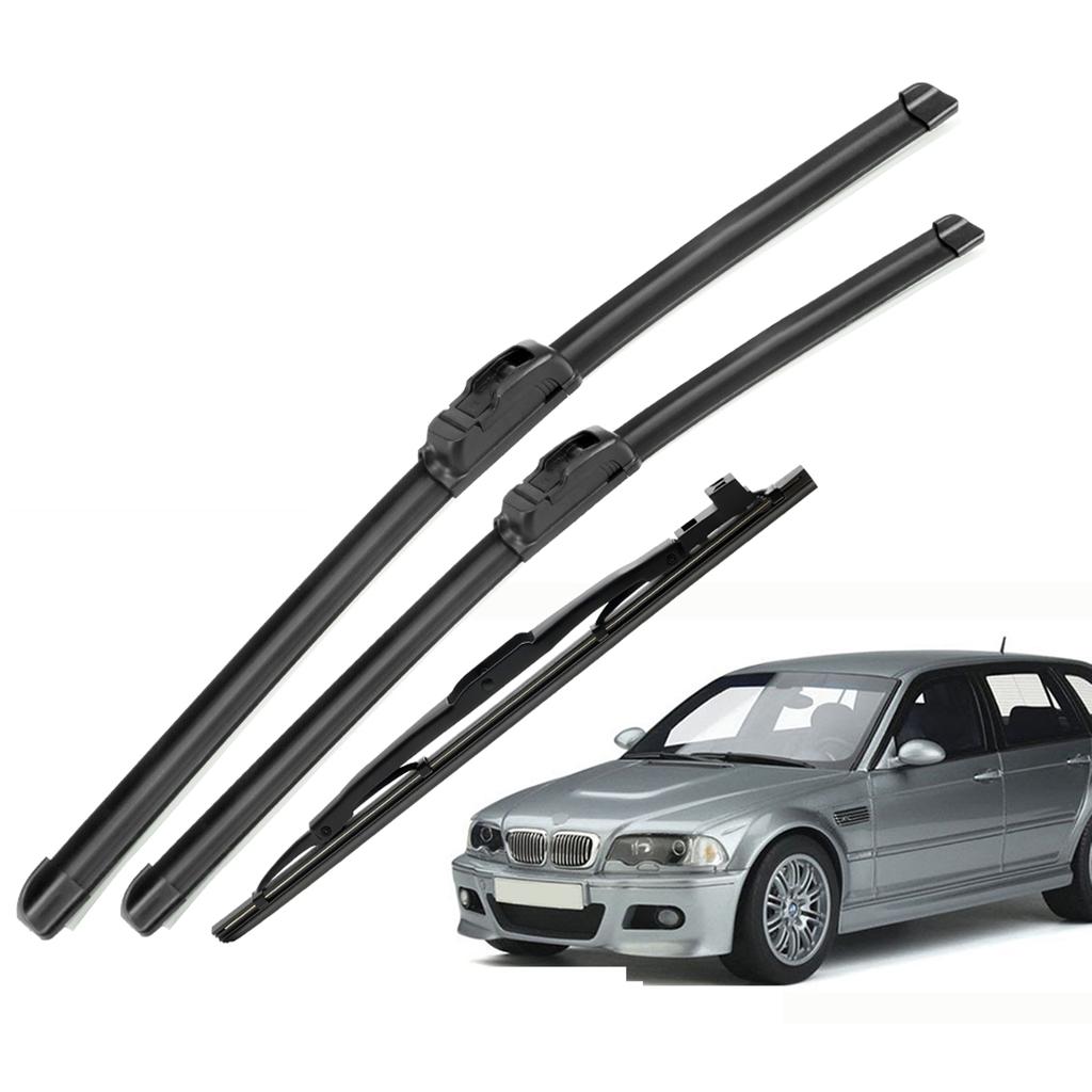 For BMW 3 Series M3 Touring Estate E46 1998-2006 Wiper Front&Rear Wiper Blades Windshield Windscreen Window Brushes 22"+20"+12