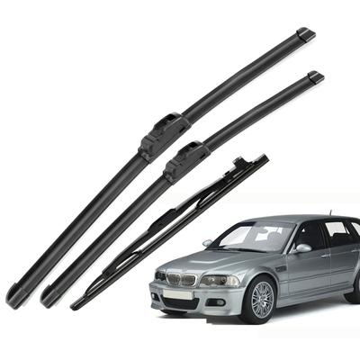 For BMW 3 Series M3 Touring Estate E46 1998-2006 Wiper Front&Rear Wiper Blades Windshield Windscreen Window Brushes 22"+20"+12