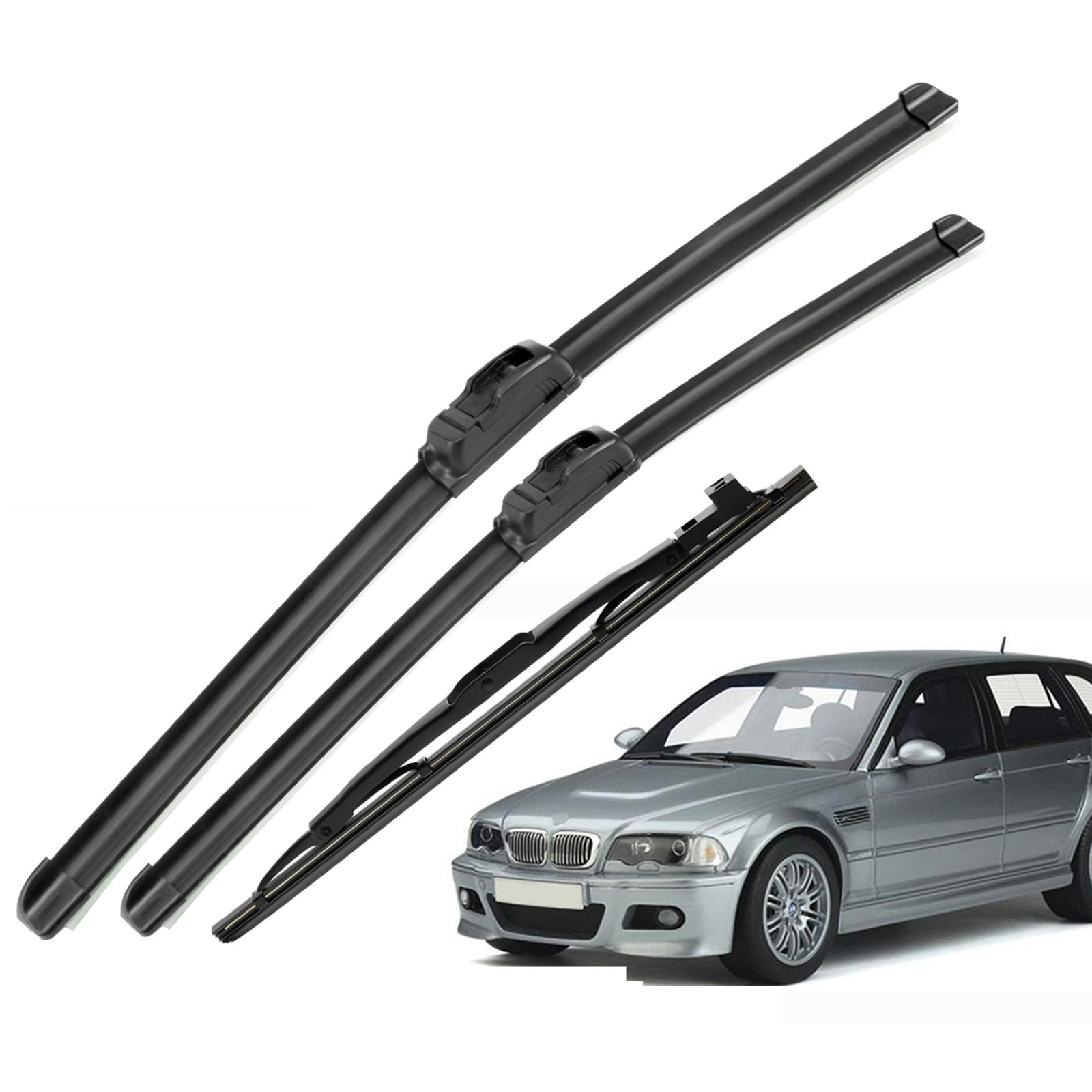 

Для BMW 3 серии M3 Touring Универсал E46 1998-2006 Щетки стеклоочистителя передние и задние Щетки для лобового стекла 22 +20 +12 Q02-22,Q02-20,T5-12 чёрный