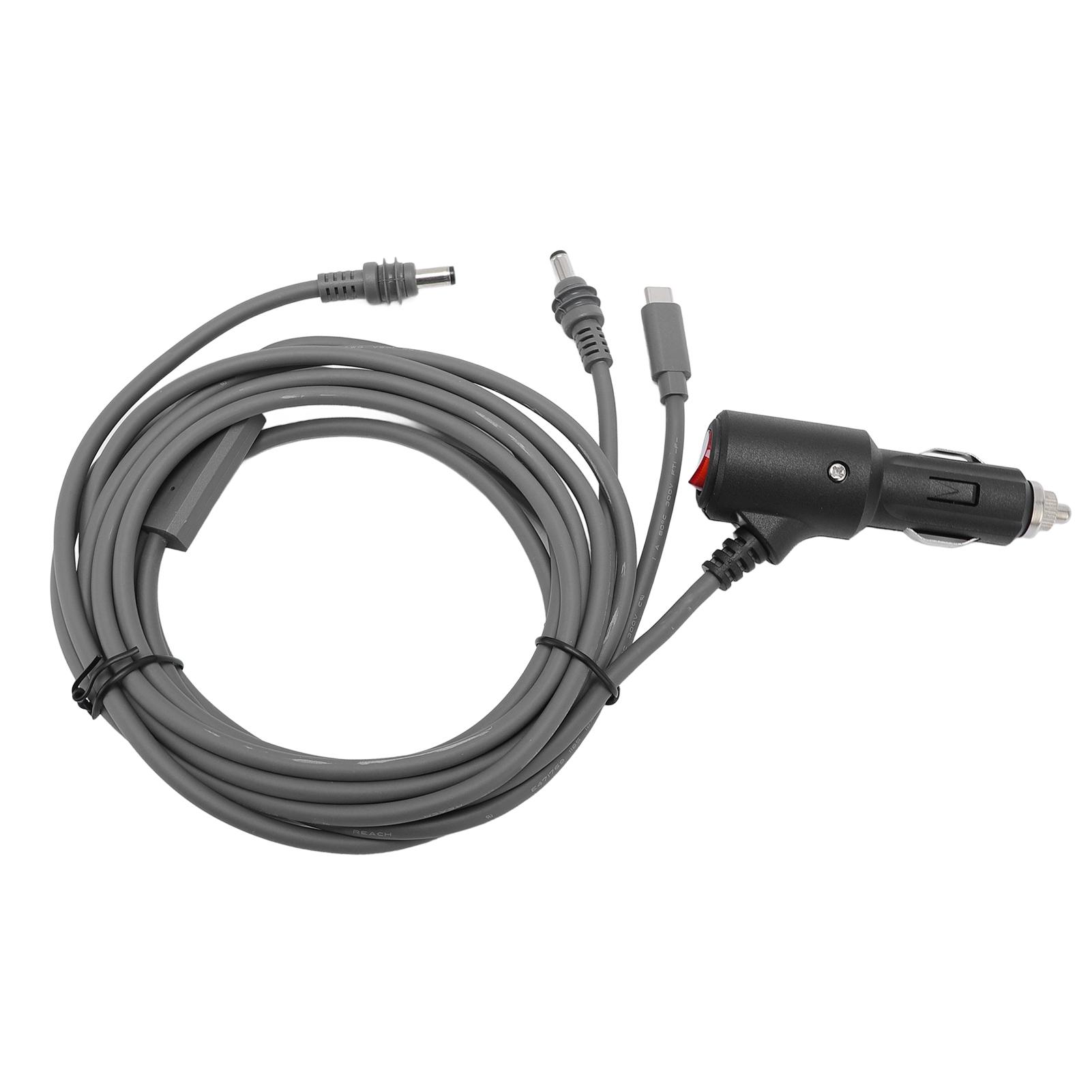 

3 в 1 Спутниковый кабель питания постоянного тока для прикуривателя 18 AWG Спутниковая антенна DC Автомобильное зарядное устройство Блок питания 5m / 16.4ft