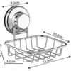 Suction Cup Soap Dish Soap Holder, Super Powerful Suction Cup Made Of Strong Stainless Steel For Shower, Bathroom And Kitchen