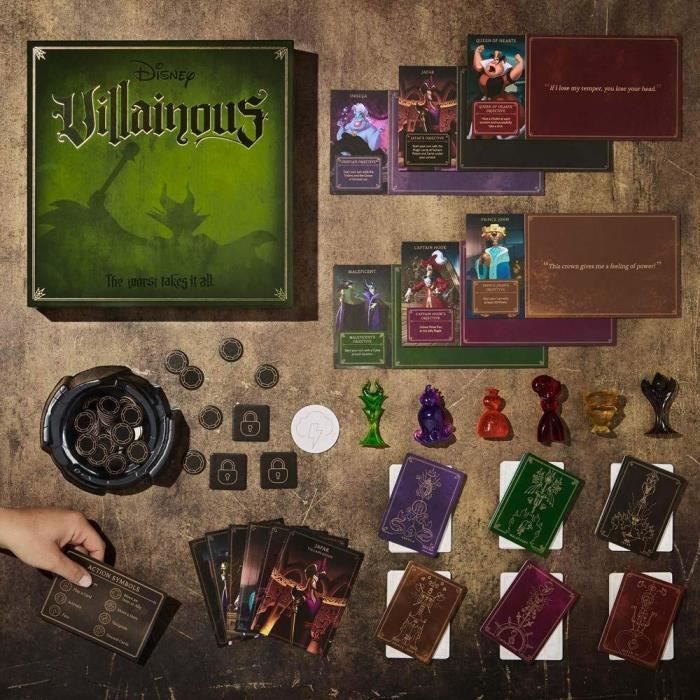 Jeu de société disney villainous - disney - disney villainous - 2 joueurs ou plus - 60 min - multicolore
