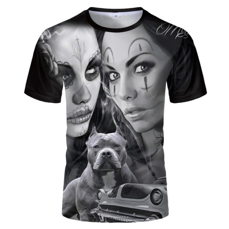 Men T Shirt Spirit Anime 3D Fluorescent Angel Print T Shirt Unisex-Adult Hipster 3D T Shirts