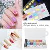 Solides Aquarellfarben-Set für Nägel, 12 Farben, birnenförmig, tragbares Pigment-Set für Nagelkünstler, Anfänger