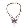 Adjustable Charm Chokers Resin Butterfly Rope Chain Trendy Goth Jewelry