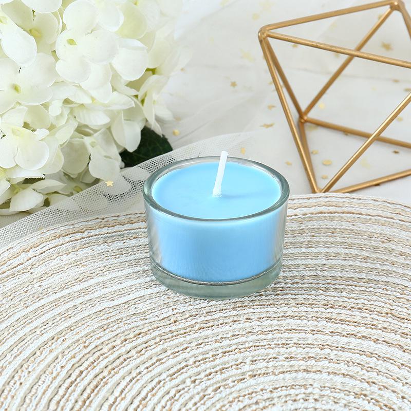 Small Round Glass Cup Candlestick Candlestick Removes The Flavor Valentine's Day Expression Romantic Candlelight Dinner Aromatic Candle