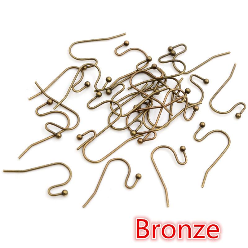 100pcs DIY Earring Hooks Findings 21x16mm Metal DIY Jewelry Making Accessories Brass Hook Earwire Earrings