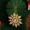 10cm Christmas Glitter Snowflake DIY Craft Hanging Pendant Christmas Tree Decor Charming Bling Festival Party Supplies
