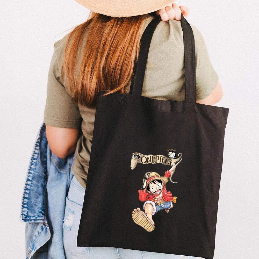 Japan Cartoon Comics One Piece Print Canvas Bag Student Shoulder Bag Tote Bag 0028
