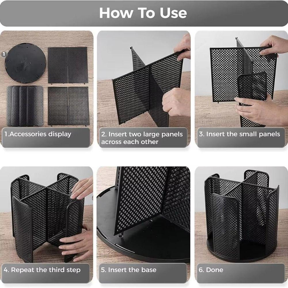 360° Rotation Cup Storage Rack 4 Compartments Paper Cup Holder Coffee Cup Dispenser  Countertop Use