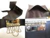 Authentic GUCCI GG Interlocking G Dark Brown Leather 6 Pics Key Chain #a870  Refurbished