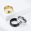2026 Simple V-slot Brushed Ring Ring, Male and Female Neutral Style Fashion Commuter Wear, Jewelry and Accessories