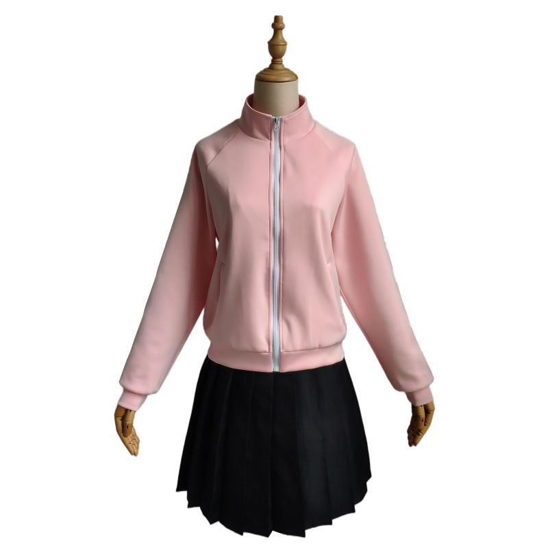 Anime Bocchi The Rock Gotou Hitori Cosplay JK Uniforma Růžová bunda Sukně Paruka Kostým Halloween Ženy Dívčí kostýmy