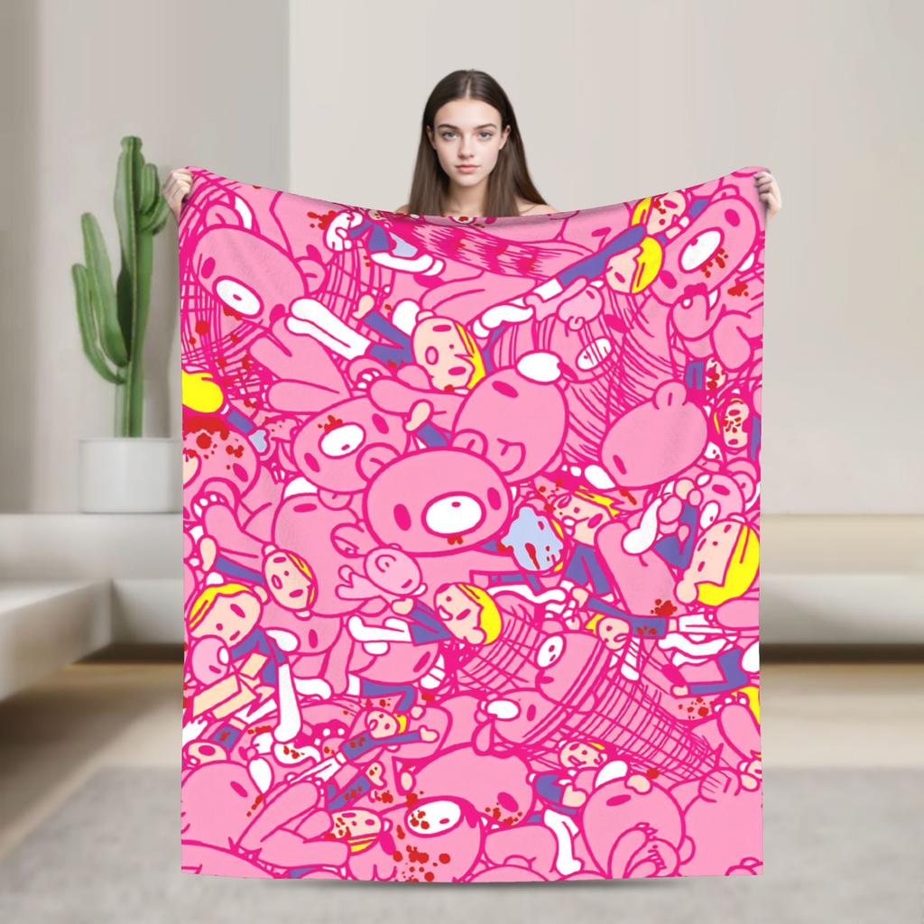 Gloomy Bear Blanket Quality Super Warm Kawaii Bedding Throws Winter Picnic Outdoor Novelty Bedspread