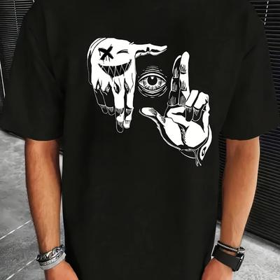 Stick Figure Print T-Shirt Breathable Cool, Comfortable Wear,Daily Casua