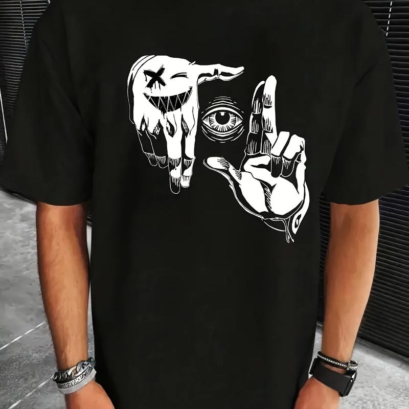 

Stick Figure Print T-Shirt Breathable Cool, Comfortable Wear,Daily Casua XXL белый