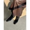 Fashion French Inner Heel Heel Mid-leg Boots, Small Booties, New Autumn and Winter Look Thin and Versatile