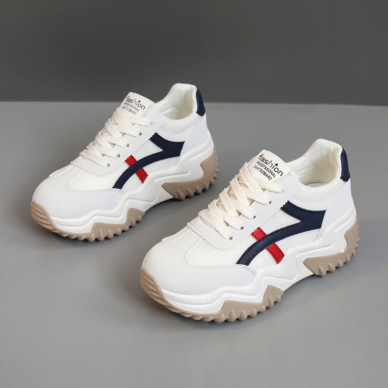 

JC8826-2 New 2025 Spring and Summer Women s Breathable Platform Daddy Shoes Casual Shoes Little White Shoes Versatile Women 40