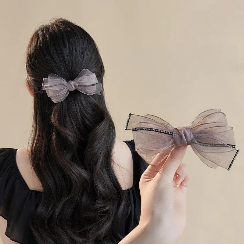 CHIMERA Bow Hair Clip, Ponytail Barrette, Half-Up Hairpin, Hair Accessory