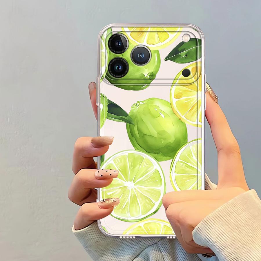 Soft Phone Cover Case for iPhone 17 Pro Max 16 XS Max 15 12 Mini XR 13 Pro 14 Plus 11 Air 7 8 Fruit Letters