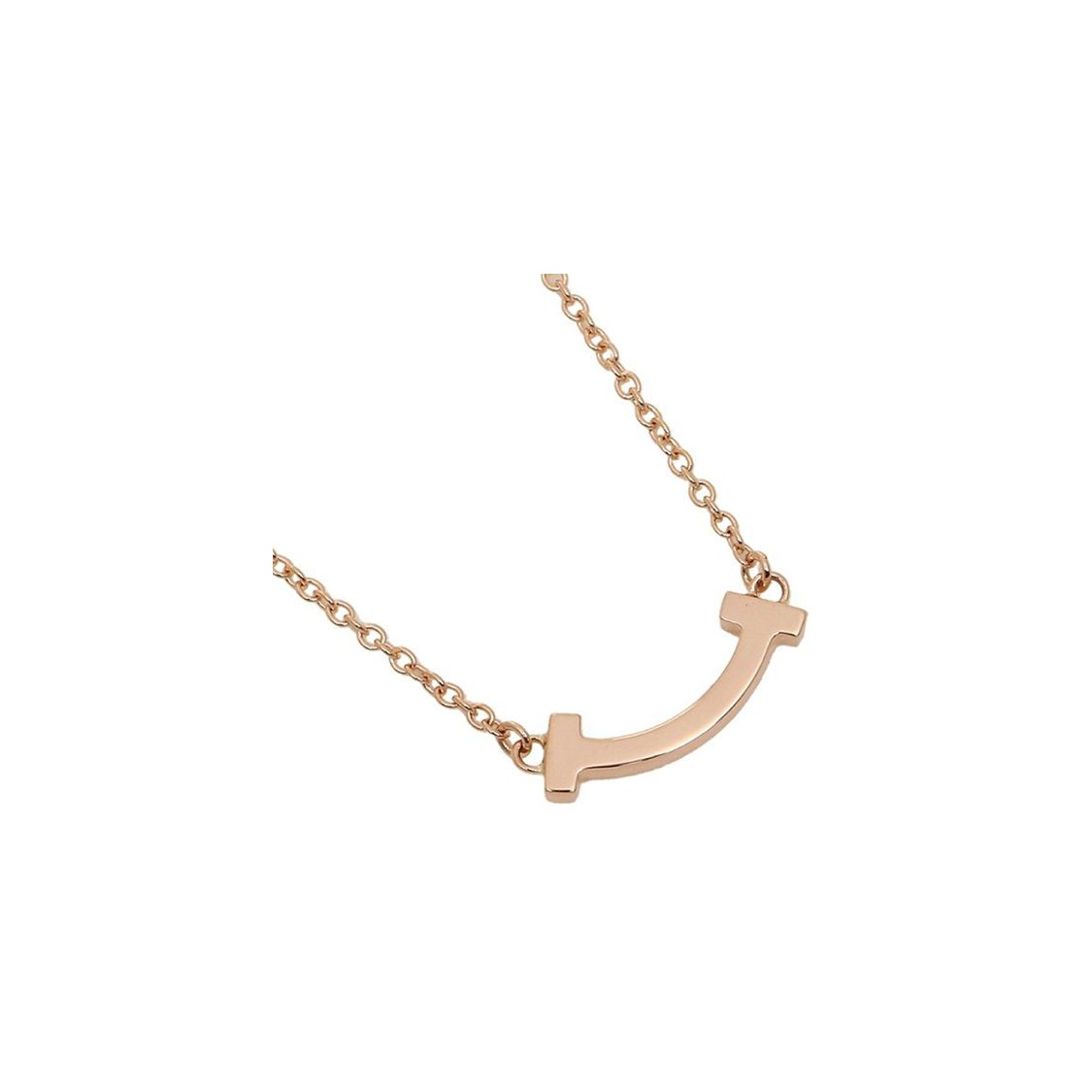 

Tiffany & Co. T Series Mini Smiley Face Necklace Women necklace Rose-Gold 62617748 Box+Shopping Bag