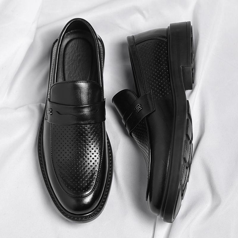 FashionBritish Style Leather Mens Shoes New Dress Shoes Slip-on Office Formal Shoes Male Wedding Party Flats Casual Business Footwear
