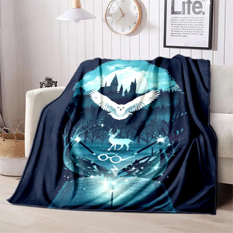 1PC science fiction themed Harry Potter printed blanket, all season lightweight home office outdoor nap multifunctional blanket