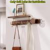 Wall-mounted Clothes Racks Solid Wood Clothes Hanger Hooks Multifunctional Household Coat Hooks Living Room Organization Shelf