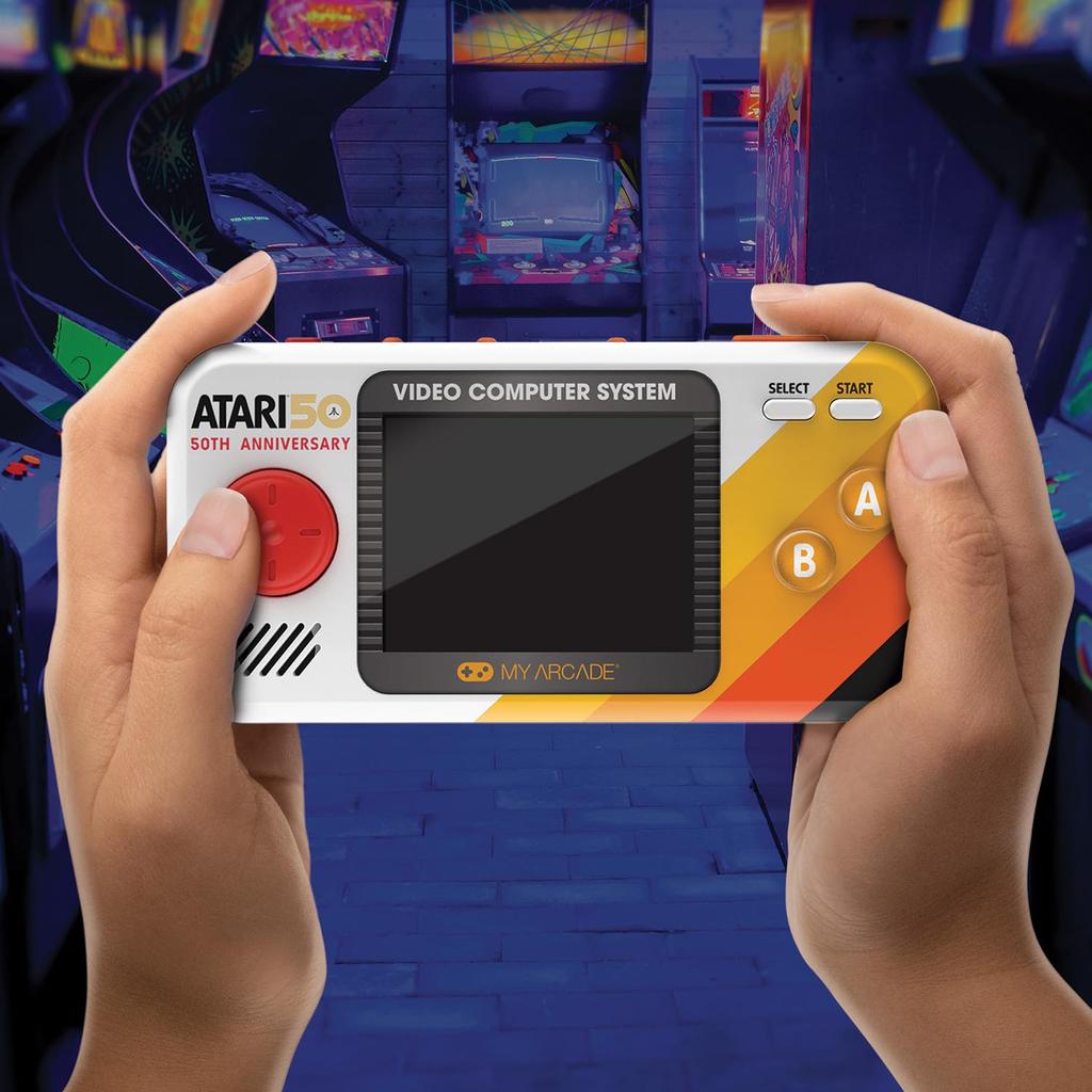 My Arcade Atari Portable video game system with 100 color ergonomic design Pocket games, 2.75-inch display,