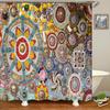 Bohemian Shower Curtains Retro Colorful Boho Printed Bath Curtain Polyester Fabric Home Decor Mosaic Shower Curtains with Hooks