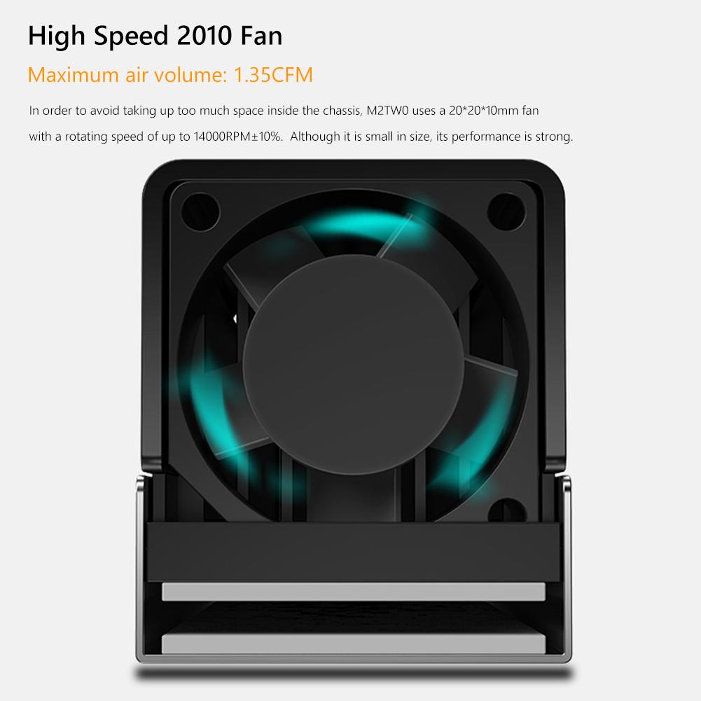 M.2 SSD SSD Radiator Cooler with Fan Aluminum PCI-E NVMe Solid State Hard Radiator for Desktop Accessories