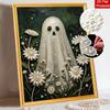 Halloween pearl painting art kit floral ghost handmade diy home decorations