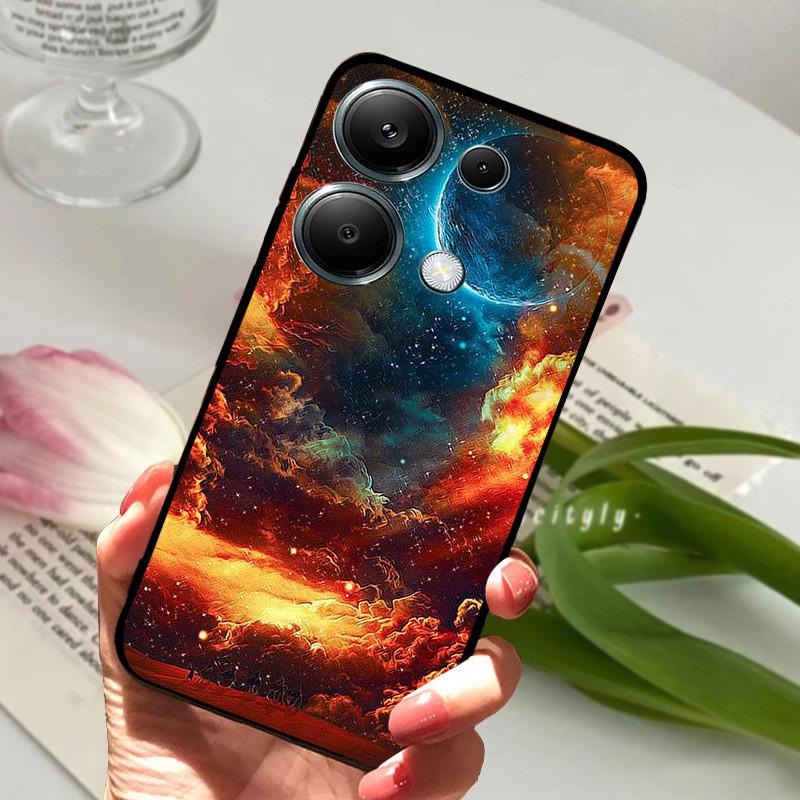 For Xiaomi Poco M6 Pro 4G Case PocoM6 Pro Shockproof Soft TPU Silicone Phone Cover For Poco M6 Pro 4G Funda Capa Cartoon Shells