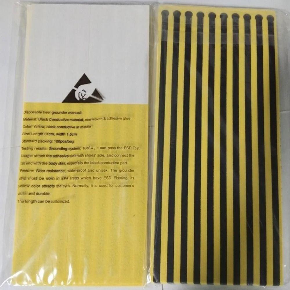 100pcs Non-woven Fabric Foot Heel Ground Straps Heel Grounder Straps  Grounding Removing Static