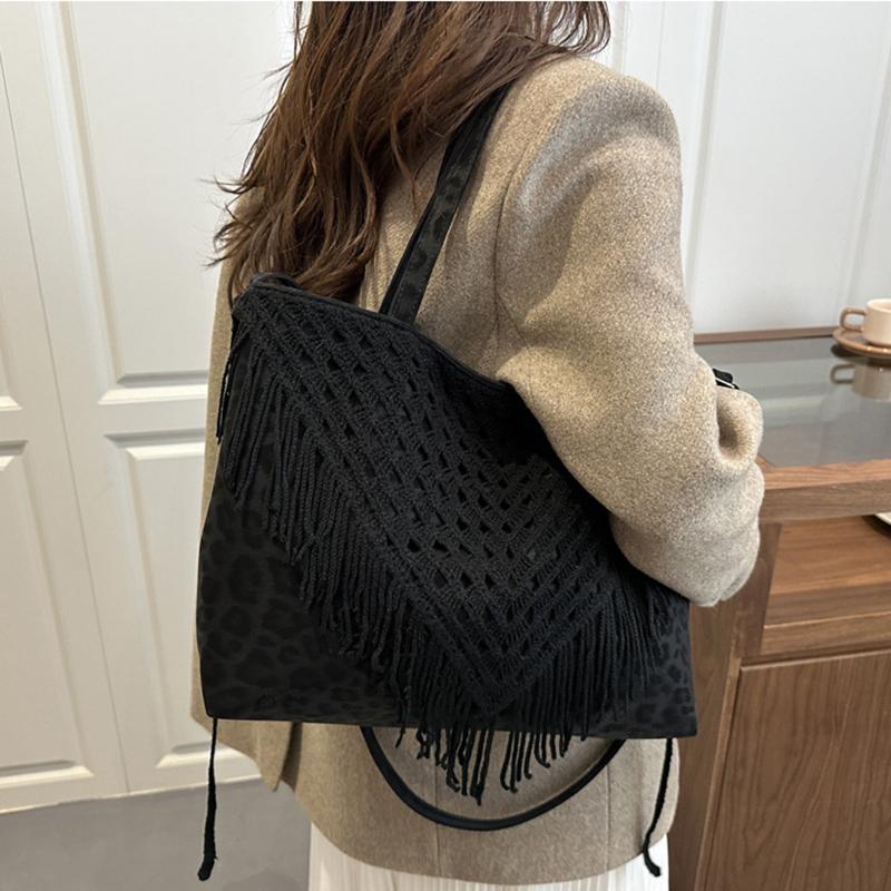 Bolsa de Palha Tecida Bolsa Feminina Bolsas de Ombro de Couro Moda Bolsas Tote de Grande Capacidade Bolsas Transversais Bolsas de Mensageiro de Viagem