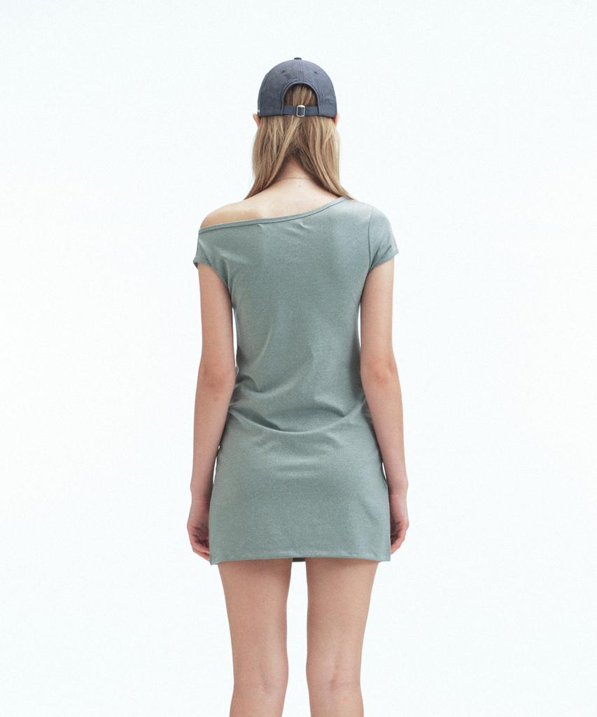 REST&RECREATION One Shoulder Dress - Gray